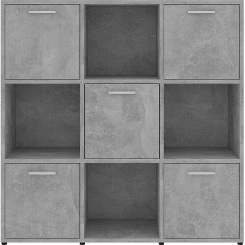 VidaXL Knjižna omara betonsko siva 90x30x90 cm iverna plo&amp;scaron;ča Slike