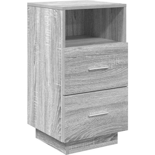 vidaXL Noćni ormarić s 2 ladice siva sonoma 36x36x68 cm Cijene