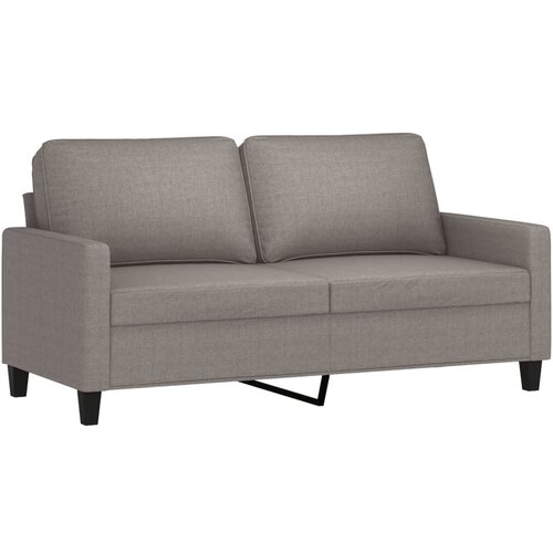  2-dijelni set sofa s jastucima smeđesivi od tkanine Slike