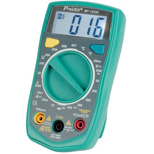 Digitalni Multimetar DCV, ACV, DCA, R, T (MT-1233C) Cene