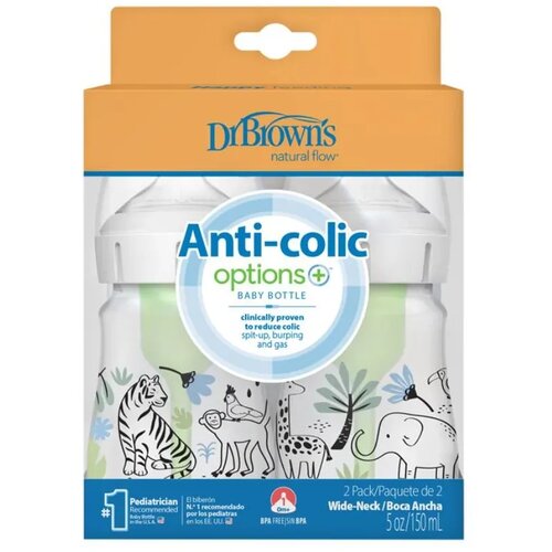 Dr.browns Flašica za bebe Anti-Colic Džungla, Plastična, 2 komada Cene
