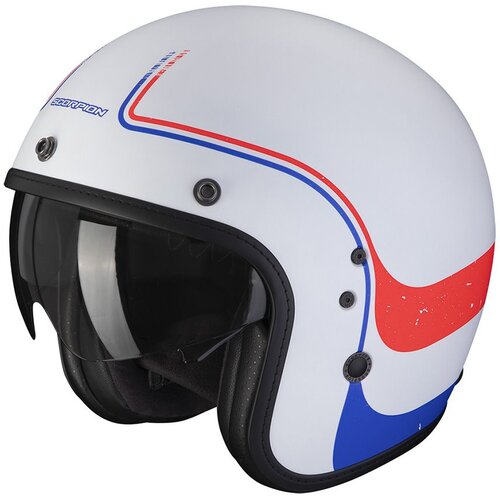 Scorpion kaciga Belfast evo soul matt white-blue-red Cene