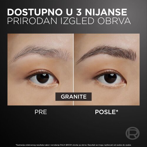 L&amp;acute;Or&amp;eacute;al Paris Infaillible Faux Broway tu&amp;scaron; za obrve nijansa Granite 1 ml Slike