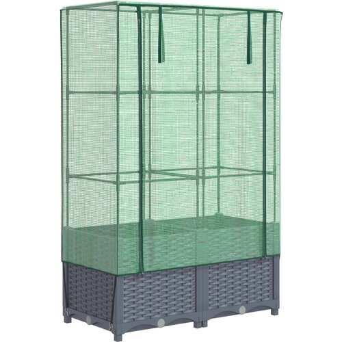 Maison Chic Visoka greda - Greda - Cvetlični Lonec s prevleko za rastlinjak videz ratana 80x40x138 cm, (21790140) Cene