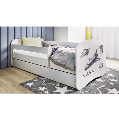 Drveni dečiji krevet nasa sa fiokom - beli - 180x80 cm Cene