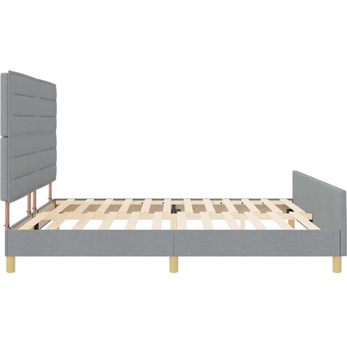  Krevetna konstrukcija Svjetlosiva 200 x 200 cm tkanina Slike