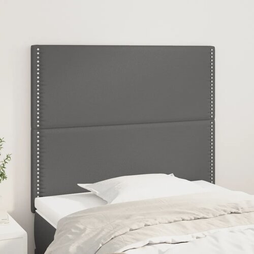 Uzglavlje sivo 90x5x118/128 cm umjetna koža Slike