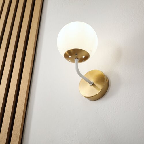  Brilagi - Zidna lampa MALIVA 1xE14/15W/230V zlatna/bela Slike