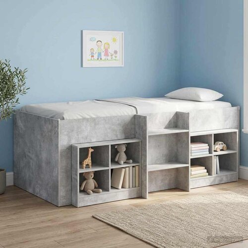  Kreveta za visoko spavanje djece 2 pcs Beton Konstruirano drvo Cijene