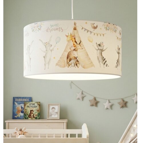  Dečiji luster KIDS ROOM 1xE27/60W/230V prečnik 40 cm životinjice Slike