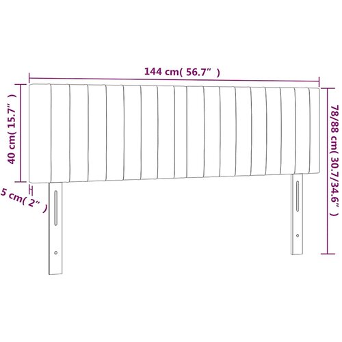  LED uzglavlje tamnoplavo 144x5x78/88 cm bar&amp;scaron;unasto Slike