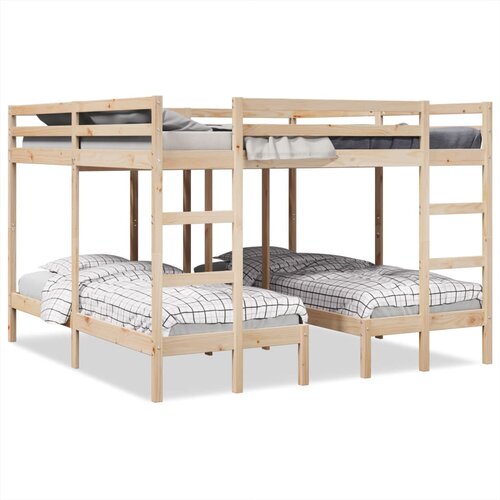 vidaXL Trostruki okvir kreveta na kat 200x200/80x200 cm od borovine Cijene