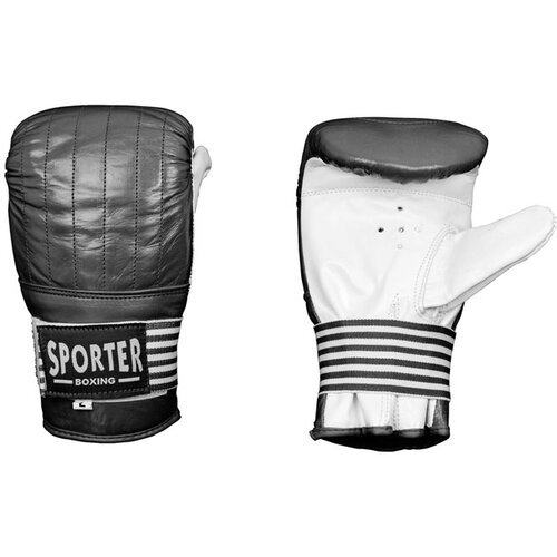 SPORTER BOXING rukavice za boks crno-bele Slike