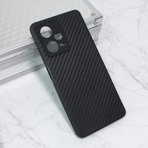 maska za telefon Carbon fiber za Xiaomi Redmi Note 12 Pro 5G (EU) crna Slike