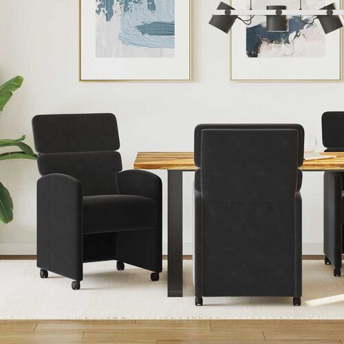  Blagovačke stolice s kotačima 2 pcs Crna 58 x 65 x 98 cm Bar&scaron;un Cijene