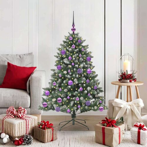 vidaXL Umestno božično drevo med 150 LED Zelena 85 x 85 x 120 cm Cene