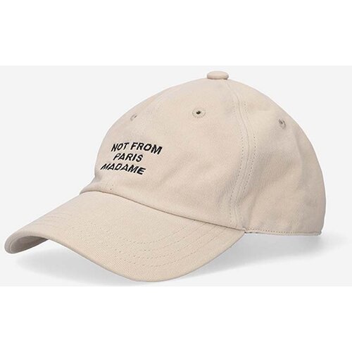 Dr&amp;ocirc;le de Monsieur Pamučna kapa sa &amp;scaron;iltom La Casquette Slogan boja: bež, s aplikacijom, PCAP2.BEIGE-BEIGE PERM.PCAP2.BG Slike