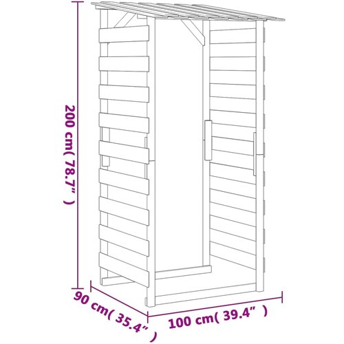 Pergole s krovom 2 kom 100 x 90 x 200 cm impregnirana borovina Slike