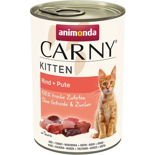 Animonda Carny Kitten 12 x 400 g - Govedina & puran
