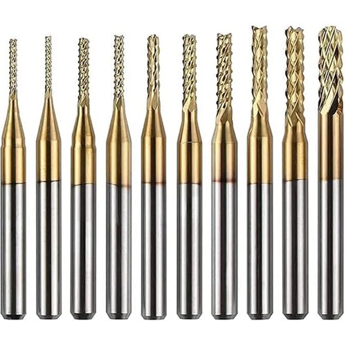 TwoTrees End Mill with Titanium Coating - Set of 10 Slike