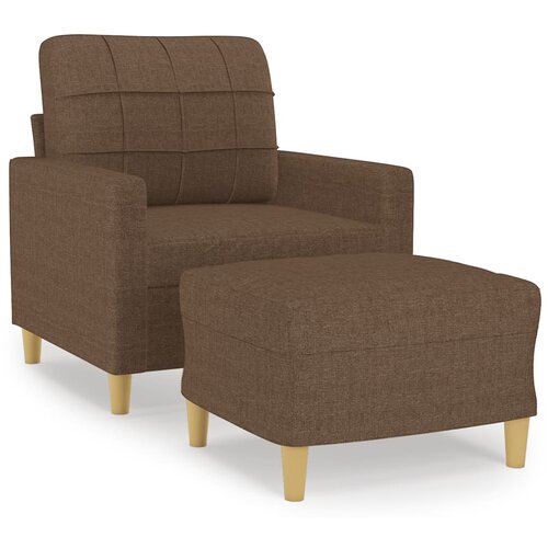 vidaXL Fotelj s stolčkom za noge rjav 60 cm blago, (20910064) Cene