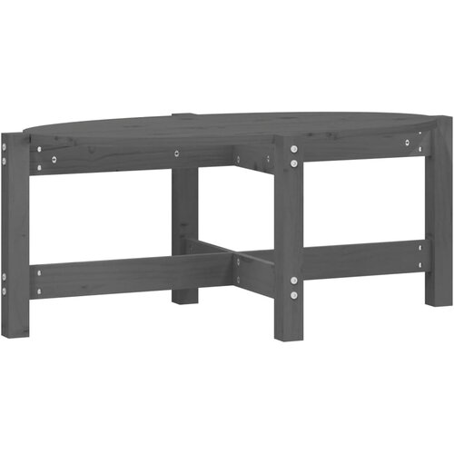 Maison Chic Klubska mizica - kavna mizica - Nizka mizica siva 87x48x35 cm trdna borovina, (21753263) Slike