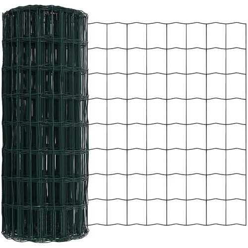 Euro ograda 0,6 x 10 m Željezo prekriveno PVC-om Zelena Slike