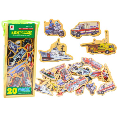  Set drvenih magneta Vozila Brodovi Avioni 20 dijelova Slike