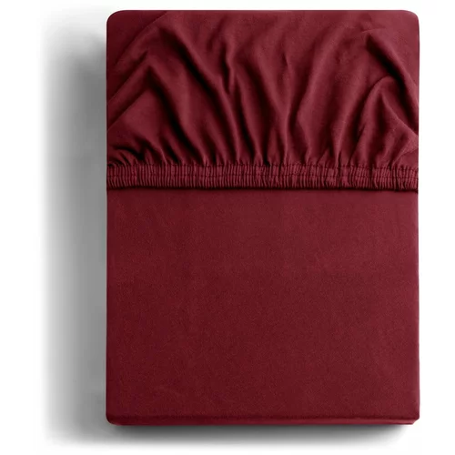 DecoKing Bordo rdeča napenjalna rjuha iz jerseyja 140x200 cm Amber –