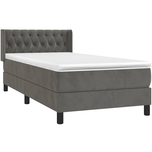 Box spring krevet s madracem tamnosivi 100x200 cm bar&amp;scaron;unasti Slike