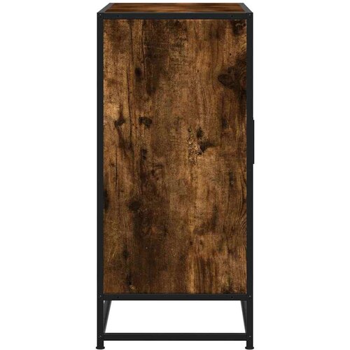 VidaXL Komoda dimljeni hrast 68x35x76 cm inženirski les in kovina Slike