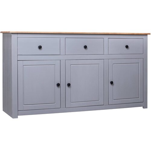  Komoda od masivne borovine siva 135x40x80 cm asortiman Panama Cijene
