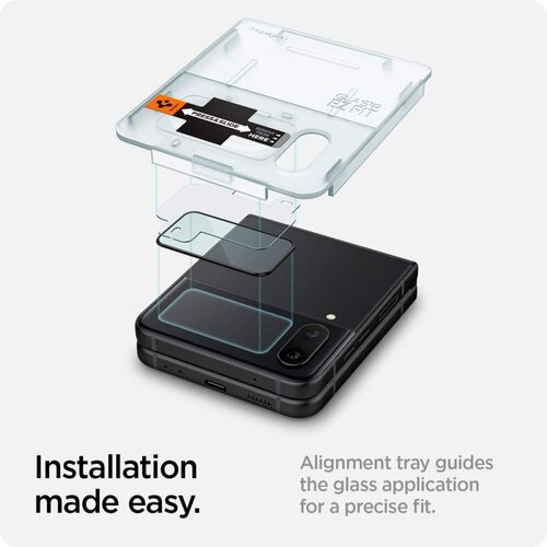 Spigen Za&amp;scaron;čita zaslona GLAS.tR Polno prekrivno steklo + folija za tečaje za Galaxy Z Flip 4 Slike