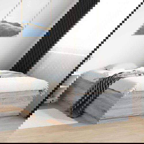 Furnova Posteljni okvir siva sonoma 100x200 cm inženirski les, (21933989) Slike