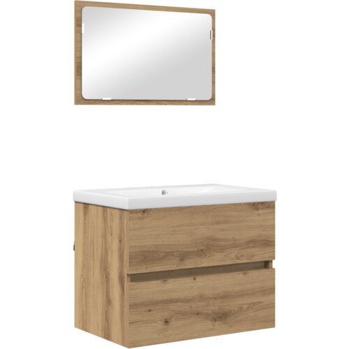 vidaXL Set namještaja za kupaonicu 3 pcs Crni hrast 60 x 38.5 x 45 cm Cijene