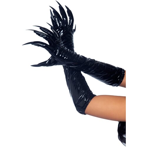 Leg Avenue Vinyl Claw Gloves A2897 Black S Cene