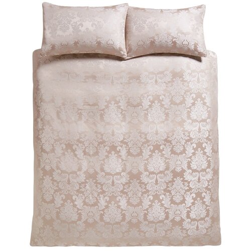 Catherine Lansfield Bež podaljšana posteljnina za zakonsko posteljo iz damasta 230x220 cm Damask Jacquard – Cene