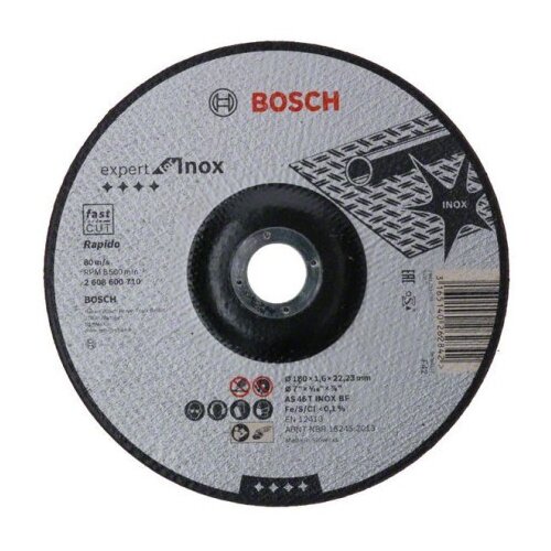 Bosch Rezna ploča ispupčena Expert for Inox - Rapido 2608600710, AS 46 T INOX BF, 180 mm, 1,6 mm ( 2608600710 ) Slike