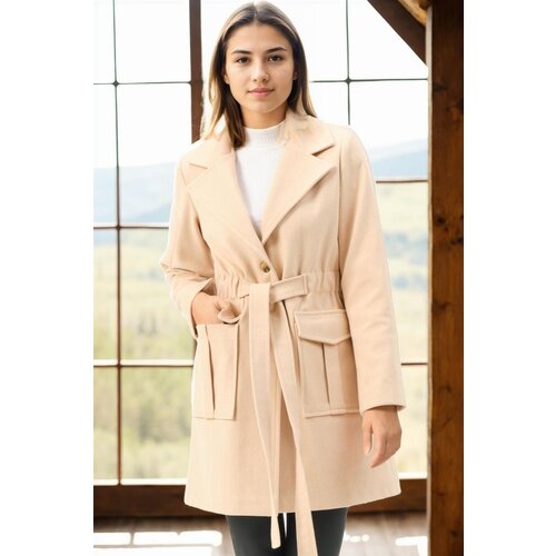 Dewberry Z6778 WOMEN'S COAT-DARK BEIGE Cijene