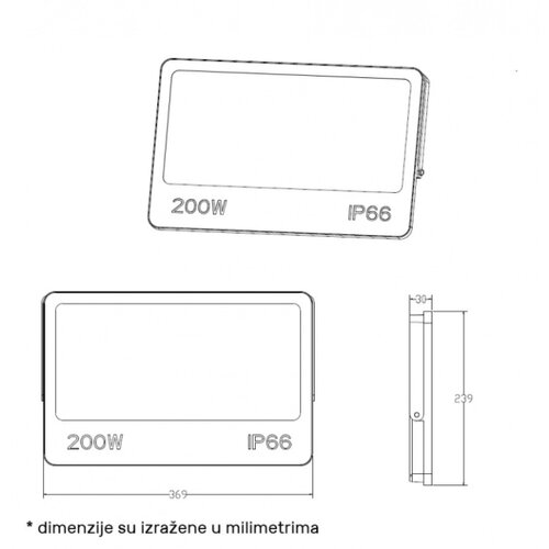 Dawn LED REFLEKTOR GN-FL913-200W CCT 20000lm 110&amp;deg; IP66 Slike