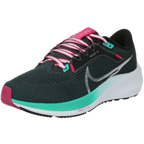 Nike Tenisice za trčanje 'Air Zoom Pegasus 40' kraljevski zelena / roza / srebro