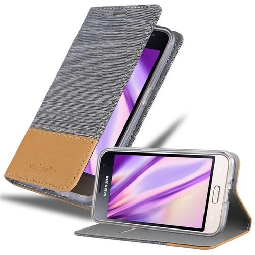 Cadorabo Ohi&scaron;je, združljiv s Samsungom v svetlo sivo rjavi barvi - za&scaron;čitni pokrov z magnetnim zapiranjem, stoječo funkcijo in režo za kartico, (20570321) Cene