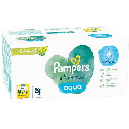 Pampers vlažne maramice Harmonie Aqua 9 x 48 komada Cijene