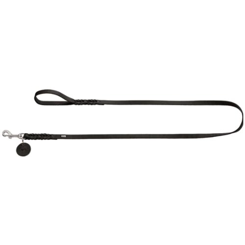 Hunter vodilica za pse solid education 11 mm/150 cm, koža crna Cene