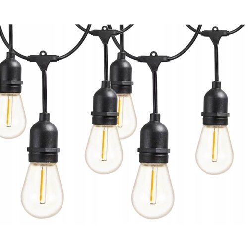  LED spolja&amp;scaron;nja dekorativna girlanda 10xE27/1W/230V 10,94 m IP44 crna Slike