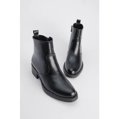 Marjin Women's Zippered Daily Boots Gontre Black