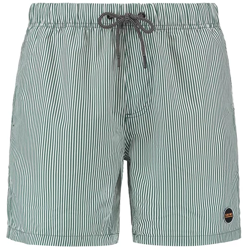 Shiwi Kratke kopalne hlače temno zelena / bela