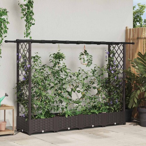  Povi&amp;scaron;eni krevet s mrežom i krovom Smeđa 203 x 40 x 123 cm PP Slike
