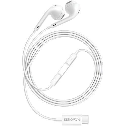 Oem Mayaxess, Žične USB-C slu&scaron;alke z vgrajenim mikrofonom za Honor 400, Bela, (5000299382) Cene
