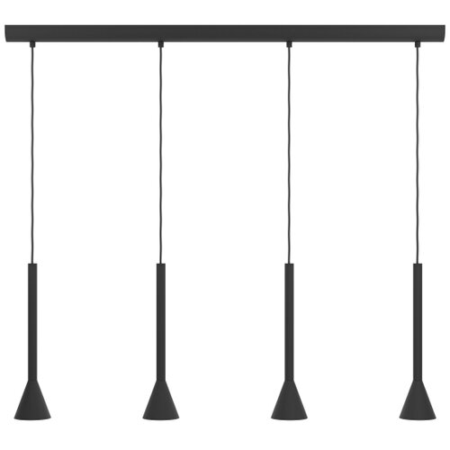 Eglo Cortaderas visilica/4, led, gu10, 4x5w, crno/zlatna Slike